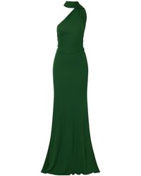 Alex Perry - Scarf-Detailed One-Shoulder Ruched Jersey Gown - Lyst