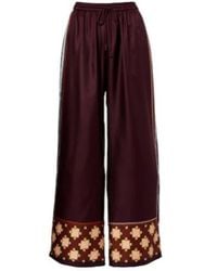 ALÉMAIS - Wilson Silk Twill Wide-Leg Pants - Lyst