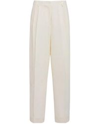 Fabiana Filippi - Double-Pleated Viscose And Linen Blend Wide-Leg Pants - Lyst