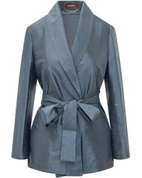 Max Mara - Belted Silk Blazer - Lyst