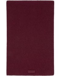 Pinko - Ribbed Logo-Patch Scarf - Lyst