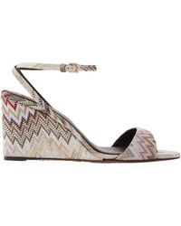 Missoni - Julie Striped Woven Sandals - Lyst