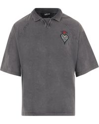 Just Cavalli - Flame Heart Embroidered Polo T-Shirt - Lyst