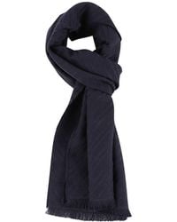 Emporio Armani - Frayed Edge Scarf - Lyst