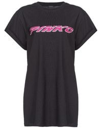 Pinko - Logo Printed Crewneck T-Shirt - Lyst