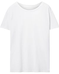 Nili Lotan - Distressed Cotton-Jersey T-Shirt - Lyst