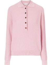 Blazé Milano - Alegria Cable Knit Polo Collar Sweater - Lyst