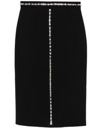 N°21 - High Waist Embellished Midi Skirt - Lyst