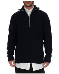 Closed - Half Zip Knitted Sweater - Lyst