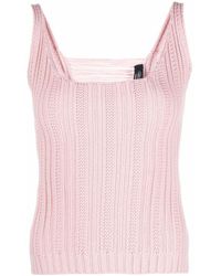 Blumarine - Knitted Sleeveless Top - Lyst