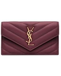 Saint Laurent - Cassandre Matelassé Card Case - Lyst