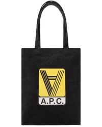 A.P.C. - Lou Logo Printed Tote Bag - Lyst