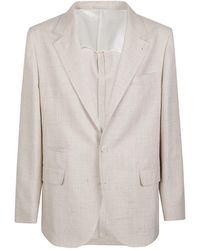 Brunello Cucinelli - Buttoned Flap-Pocket Blazer - Lyst