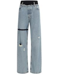ALAINPAUL - High Waist Distressed Jeans - Lyst