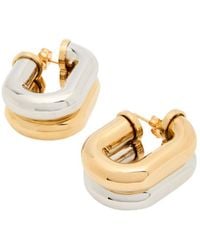 Rabanne - Xl Link Two-Tone Hoop Earrings - Lyst