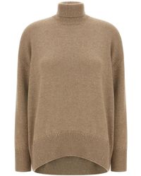 Brunello Cucinelli - Turtleneck Sequin Embellished Knitted Jumper - Lyst