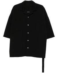 Rick Owens - Tie Detailed Short-Sleeved Shirt - Lyst