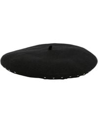 Emporio Armani - Studded Logo-Embroidered Beret - Lyst