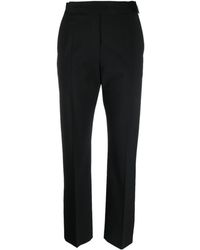 MSGM - Logo-Waistband Tapered-Leg Trousers - Lyst