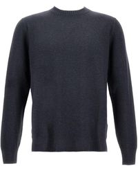 Gran Sasso - Ribbed Details Vintage Crew Neck Jumper - Lyst