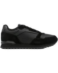 BOSS - Boss Panelled Lace-Up Sneakers - Lyst