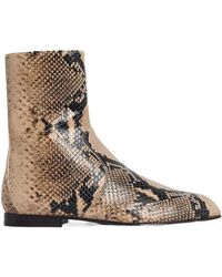 KHAITE - Colt' Snake Leather Ankle Boots - Lyst