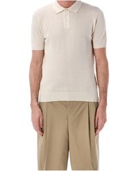Roberto Collina - Mesh Knit Polo Shirt - Lyst