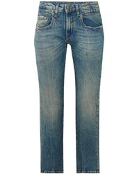 R13 - Boy Cropped Distressed Low-Rise Straight-Leg Jeans - Lyst