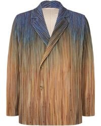 Homme Plissé Issey Miyake - Homme Plissé Issey Miyake Gradient Pleated Blazer - Lyst