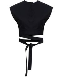 Alaïa - Alaïa Wrapped Cropped Top - Lyst