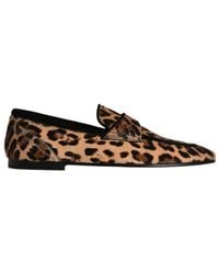 Dolce & Gabbana - Leopard Printed Loafers - Lyst