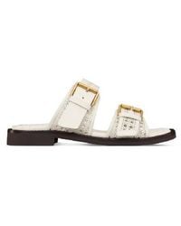 Dior - Christian Double Buckled Slip-On Sandals - Lyst