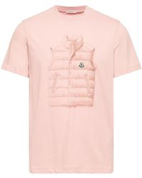 Moncler - Padded Gilet Print T-Shirt - Lyst
