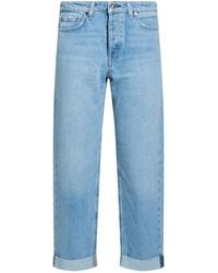 Rag & Bone - Solid Color Straight-Leg Trousers - Lyst