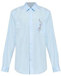 Moschino - Long-Sleeved Collared Shirt - Lyst