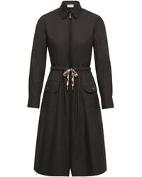 Moncler - Cotton Blend Knee-Length Dress - Lyst