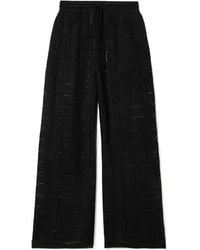 Calle Del Mar - Pointelle Knit Wide-Leg Trousers - Lyst