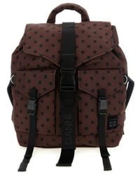 Ganni - Polka Dot Buckle Backpack - Lyst