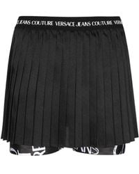 Versace Jeans Couture - Couture Pleated High-Waisted Skorts - Lyst