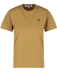 COMME DES GARÇONS PLAY - Cotton Embroidered-Logo T-Shirt - Lyst