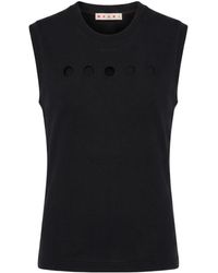 Marni - Sleeveless Embroidered T-Shirt - Lyst