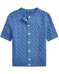 Polo Ralph Lauren - Cable-Knit Cotton Cardigan - Lyst