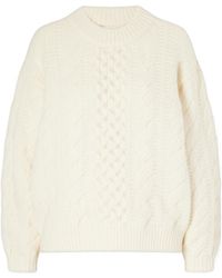 Doen - Cable-Knit Wool And Cashmere-Blend Sweater - Lyst