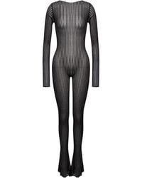 Dondup - Ribbed-Knit Open-Back Jumpsuit - Lyst