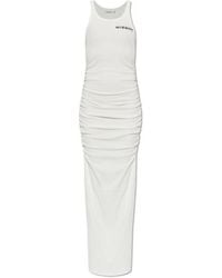 MISBHV - Logo Printed Ruched Detailed Dress - Lyst