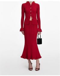 Self-Portrait - Knit Midi Skirt - Lyst