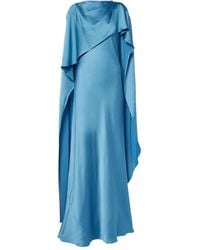 Jonathan Simkhai - Izel Caped Satin Gown - Lyst
