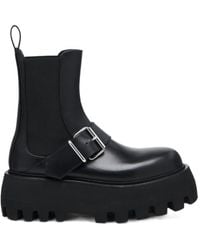 McQueen - Sofa Buckle Chunky-Sole Boots - Lyst