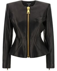 Balmain - Leather Jackets - Lyst