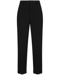 DSquared² - High-Waisted Cotton Straight-Leg Trousers - Lyst